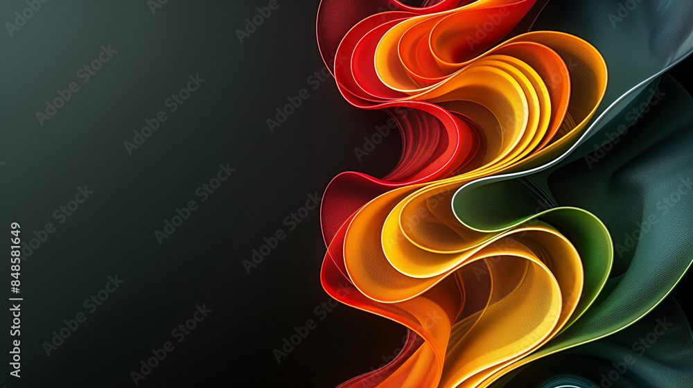 Poster a vibrant abstract background with colorful circles and swirling patterns