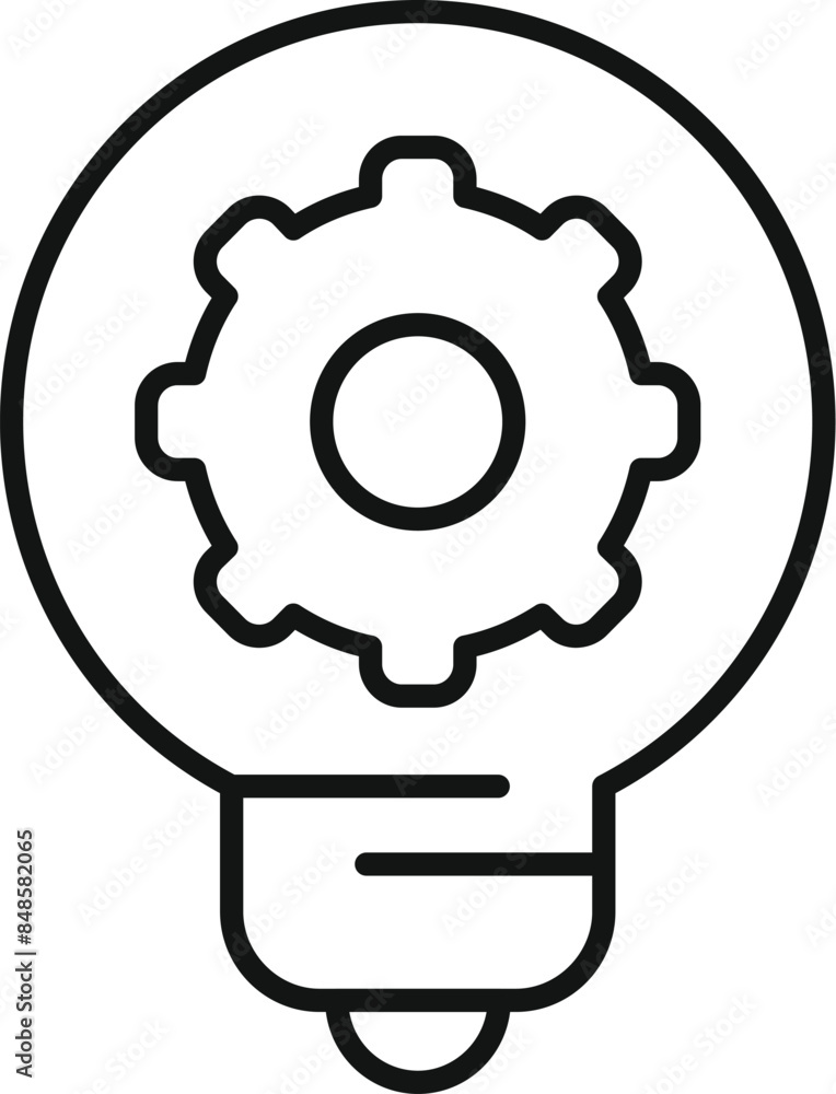 Aufkleber simple icon representing the concept of innovative thinking and creative problem solving