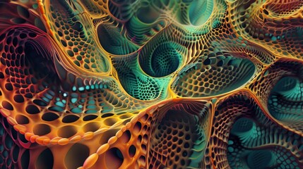 Abstract Organic Pattern with Vivid Colors