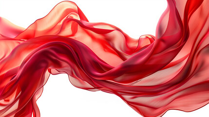 Obraz premium Red Silk Abstract with Flowing Smoke