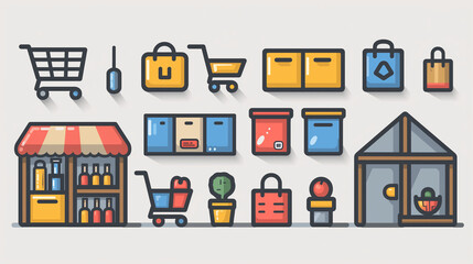 A collection of kitchen utensils and tools arranged neatly