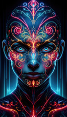 head with background