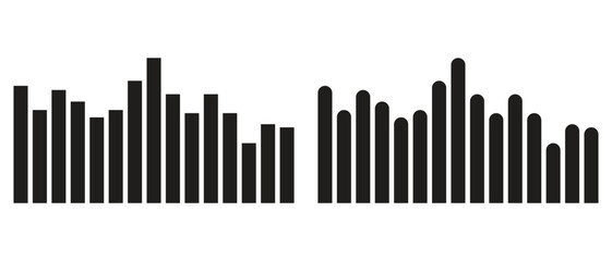 Radio wave or sound wave icon vector. sound wave and electric signal wave icon isolate on white background. vector illustration.