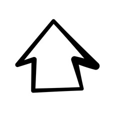 Arrow Hand drawn icon outline style 