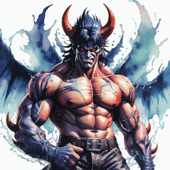 Devil Ilustration Design Very terrifying