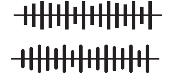 Radio wave or sound wave icon vector. sound wave and electric signal wave icon isolate on white background. vector illustration.