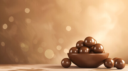 Naklejka premium Fresh brown rasgulla Advertising Poster Template, 3D realistic