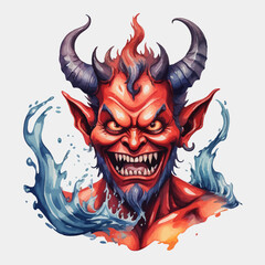 Devil Ilustration Design Very terrifying