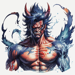 Devil Ilustration Design Very terrifying