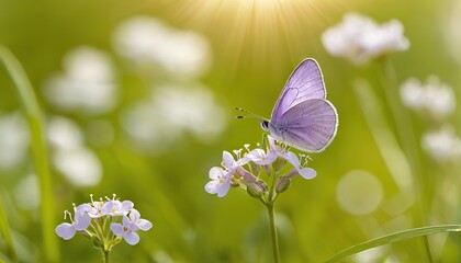 Nature Background in the Summer Sun with Lavender
