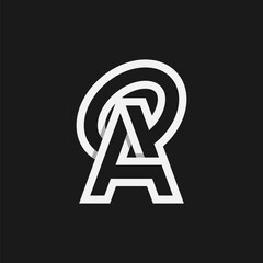 Letter AQ or QA Logo, Monogram Logo letter A with Q combination, design logo template, vector illustration