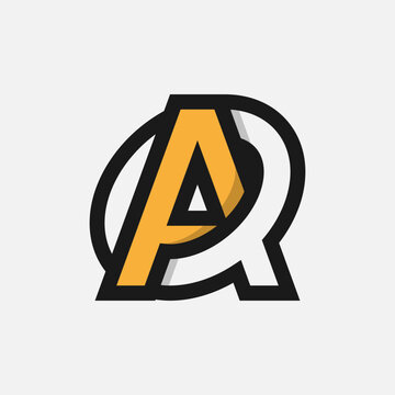 Letter AQ or QA Logo, Monogram Logo letter A with Q combination, design logo template element, vector illustration