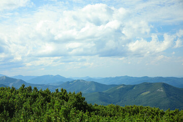 Beautiful mountain landscape in Carpathians, Ukraine