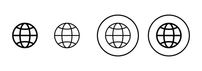 Web icon vector isolated on white background. Website vector icon. Internet world vector