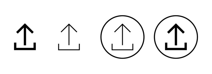 Upload icon vector isolated on white background. Upload sign icon. Upload button. Load symbol.
