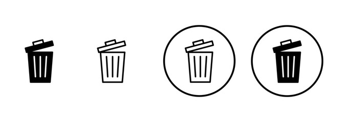 Trash icon vector isolated on white background. trash can icon. Delete icon vector