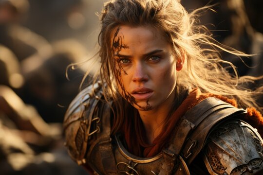 Gladiator in coliseum: fierce warrior in iconic roman arena, epitome of ancient combat, historical spectacle in majestic rome, dramatic portrayal of bravery and valor