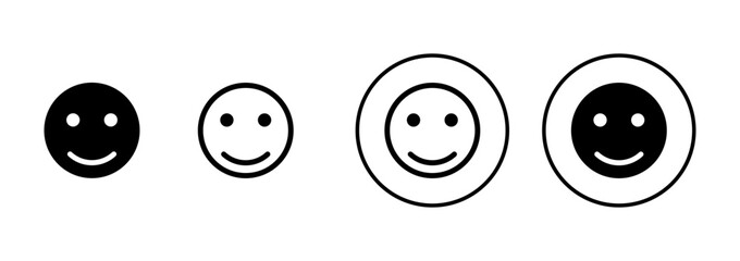 Smile icon vector isolated on white background. Smile vector icon. Emoticon Icon vector. Emoji