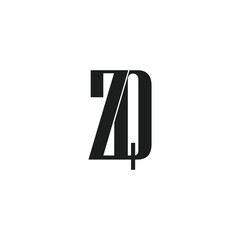 Fototapeta premium Alphabet letters Initials Monogram logo QZ, ZQ, Z and Q