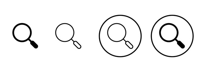 Search icon vector isolated on white background. Glass vector icon. search magnifying glass icon. Find