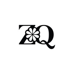 Alphabet Initials logo QZ, ZQ, Z and Q