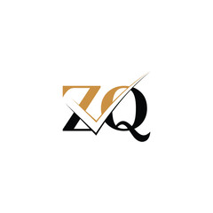 Alphabet Initials logo QZ, ZQ, Z and Q