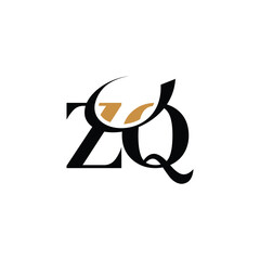 Alphabet Initials logo QZ, ZQ, Z and Q