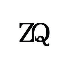 Alphabet Initials logo QZ, ZQ, Z and Q