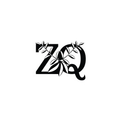 Alphabet Initials logo QZ, ZQ, Z and Q