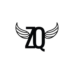 Alphabet Initials logo QZ, ZQ, Z and Q