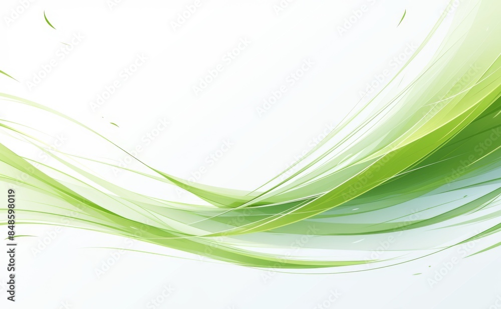 Aufkleber business background with green wavy lines on white, simple and elegant vector design. ideal for mini