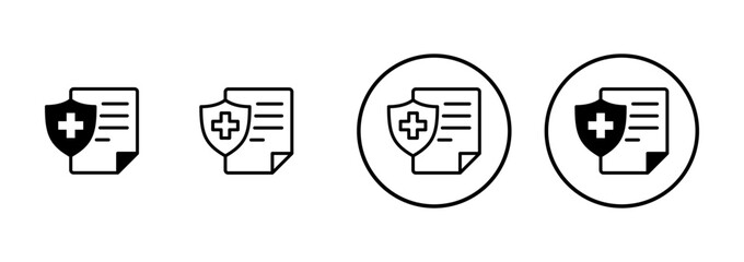 Medical insurance icon vector isolated on white background. health insurance icon