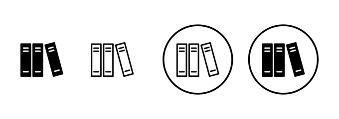 Library icon vector isolated on white background. Book icon vector