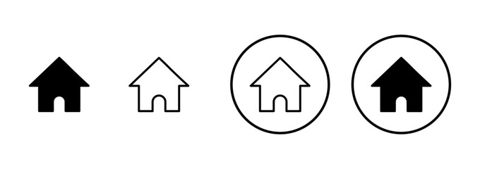 Home icon vector isolated on white background. House vector icon. Address