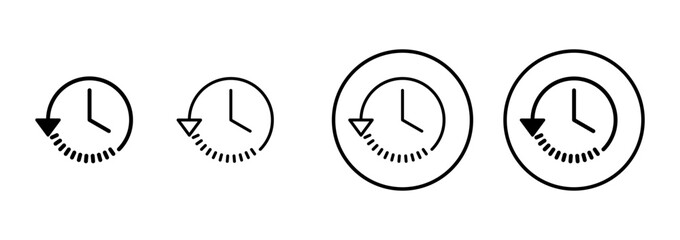 History icon vector isolated on white background. History vector icon