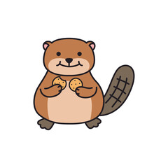 Cute beaver illustration