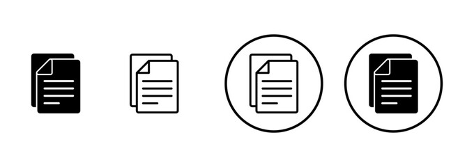 Document icon vector isolated on white background. Paper icon. File Icon