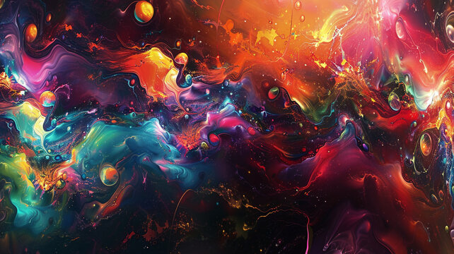 Energetic Vibrant Art Showcase Background