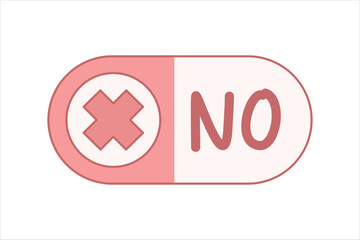 Wrong Yes Flat Sticker Design