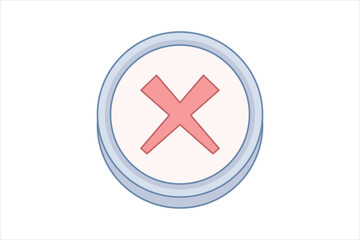 Wrong Yes Flat Sticker Design