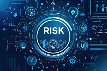 Obraz premium Risk management forecasting evaluation financial concept. Background for business concept