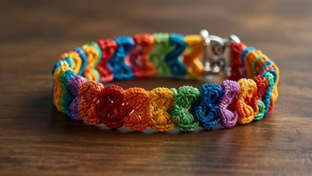 a hand made bracelet 