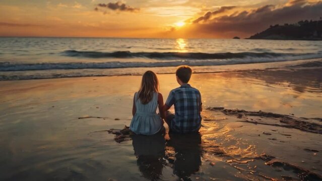 Best friends on the beach