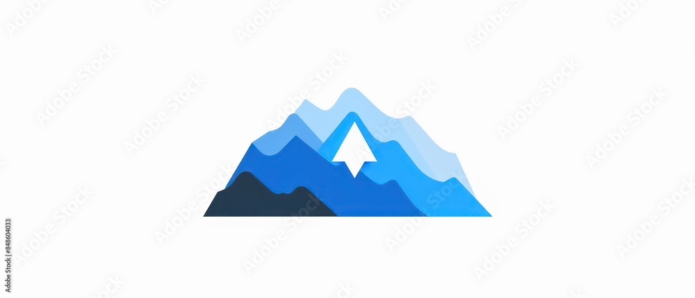 Poster blue wave illustration with curved lines and swirls, creating a seamless pattern for wallpaper or ba