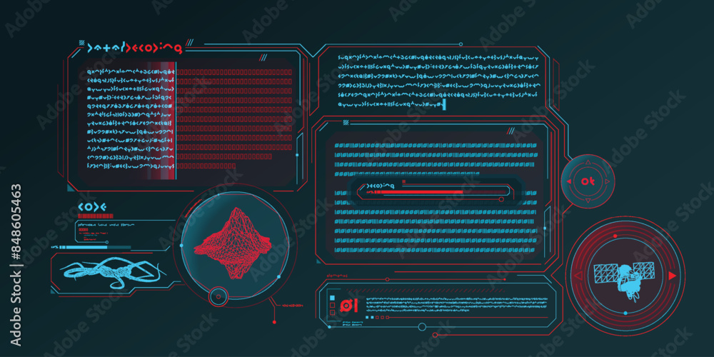 Poster scientific research data processing interface.