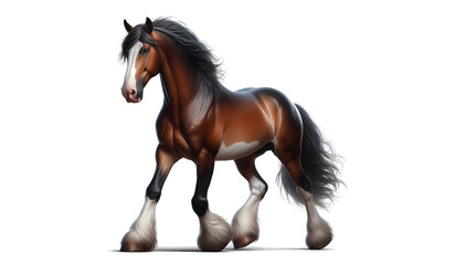 Strong horse isolated transparant background,png