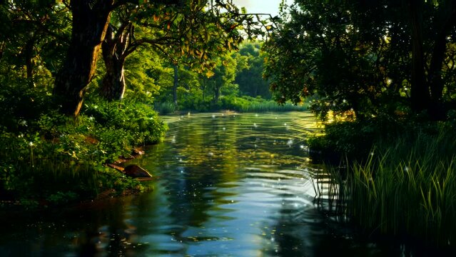 River's Serene Symphony: Experiencing Peace and Stillness by the Tranquil Waters