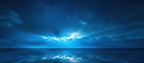 Obraz premium Starry Night Over Tranquil Sea