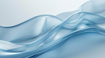 Abstract Blue Waves, Digital Art