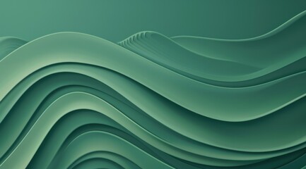 Obraz premium Abstract Green Wave Pattern Background